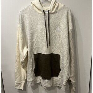 NEW Mens Size Large Champion Classic Fleece Block Oatmeal Multi-Color Hoodie $65